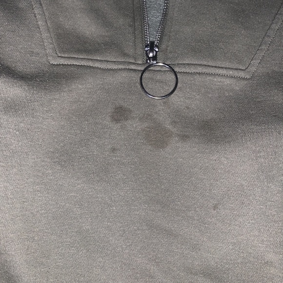 H&M green sweatshirt with quarter-zip - Picture 7 of 7